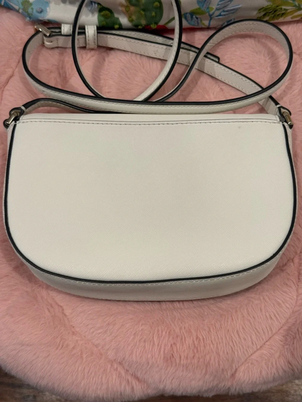 Kate Spade Reiley Raffia Flap Crossbody Bag EUC